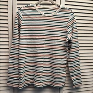 NWOT Lands' End Multicolor Striped Shirt
